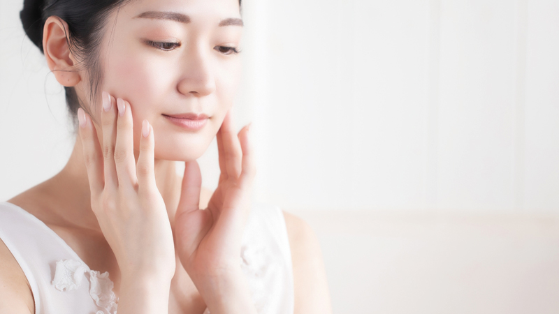透明感のある肌の女性
